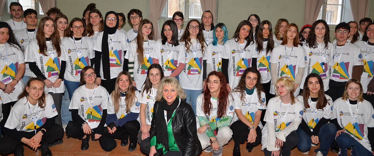 Foto di gruppo dei partecipanti alla 13a edizione del Campionato Nazionale delle Lingue
